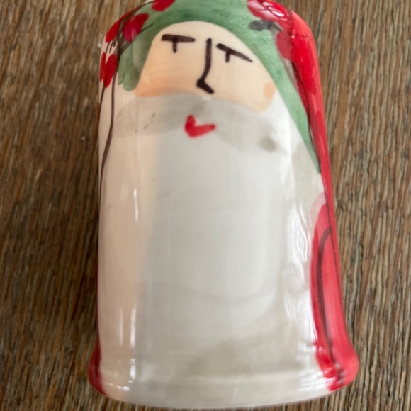 Vietri Hand Crafted In Italy Santa Salt & Pepper Shakers - Picture 3 of 6